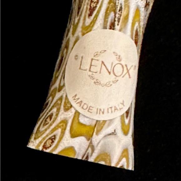 Lenox "Golden Luck" Elephant Murano Art Glass Millefiori Italian Trunk Up MINT - Picture 3 of 6